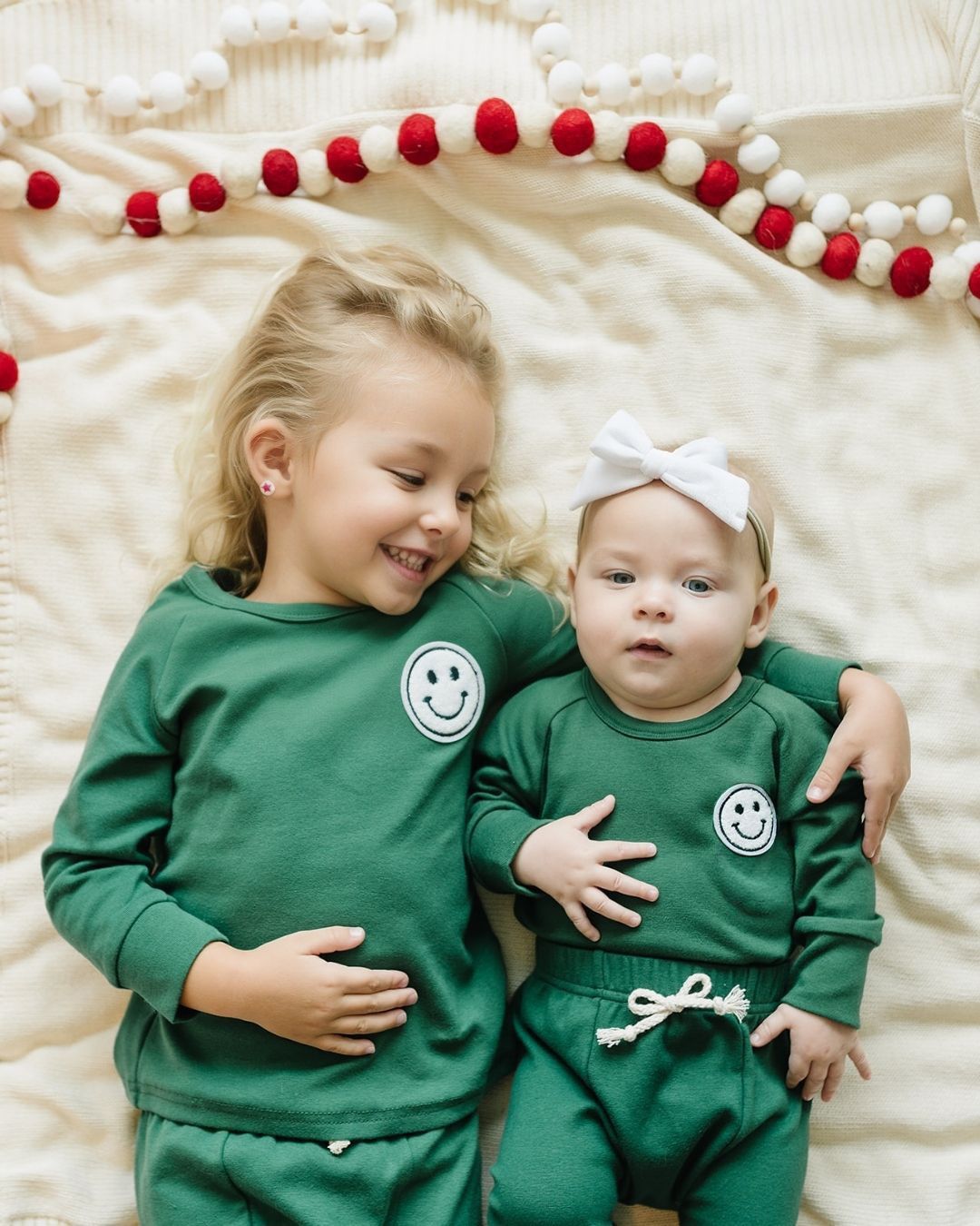 Lounge Set | Smiley Green - HoneyBug