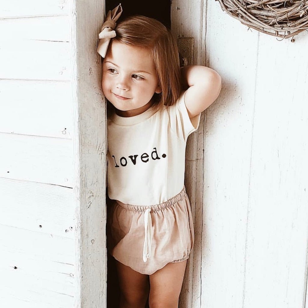 Loved. Organic Cotton Kids Tshirt Short Sleeve - HoneyBug
