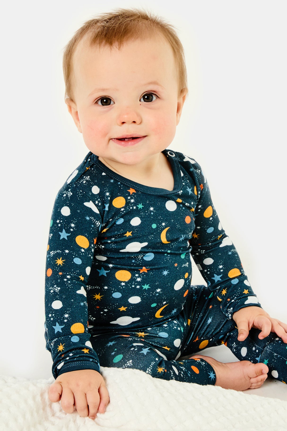 Long Sleeve Pajama Set - Luna Midnight - HoneyBug