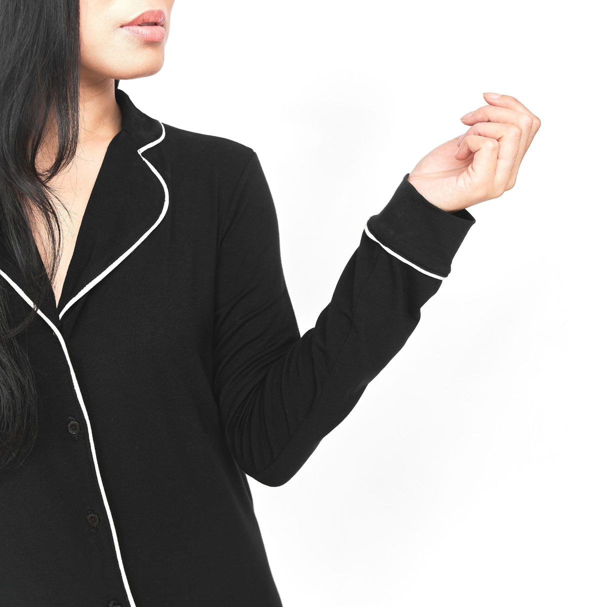 The Black CloudLuxe Nightshirt - HoneyBug