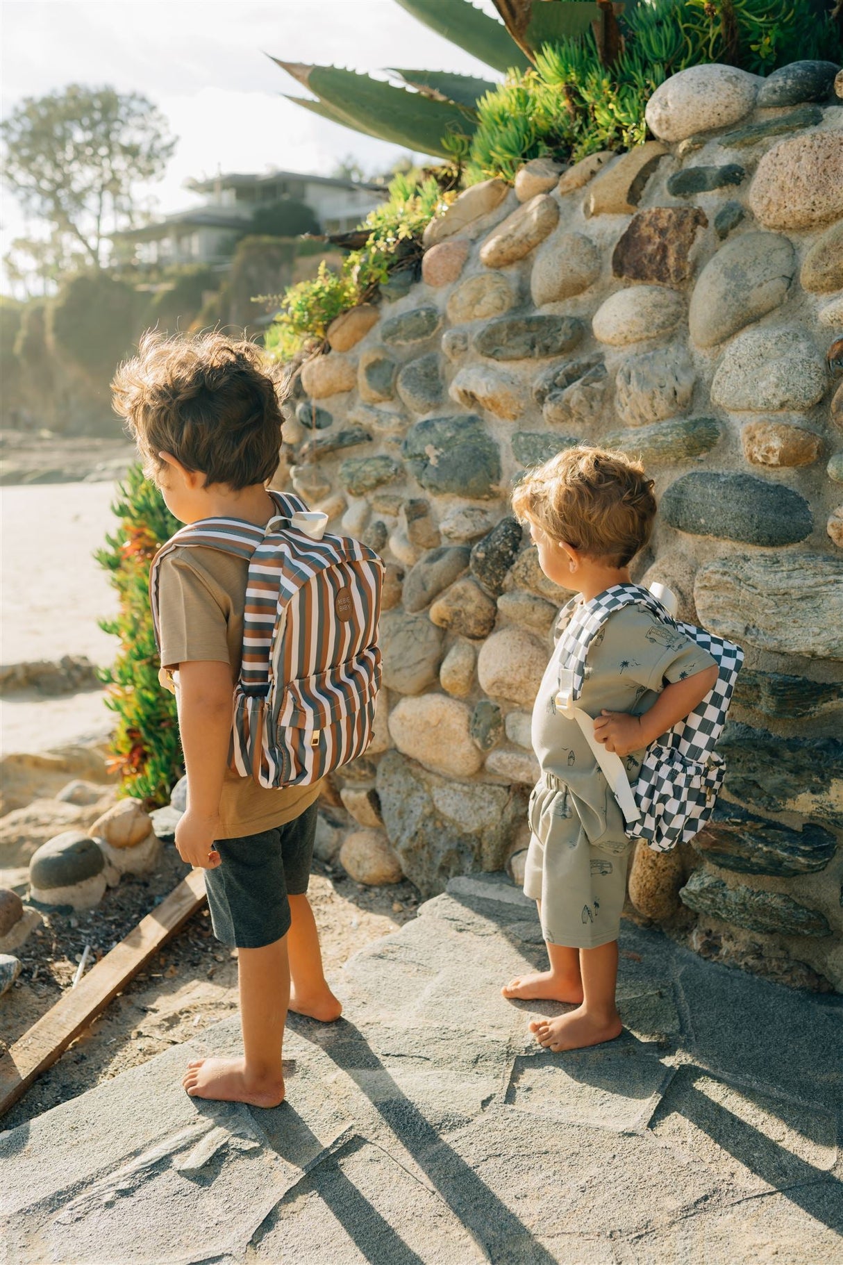 Green Checkered Mini Backpack - HoneyBug