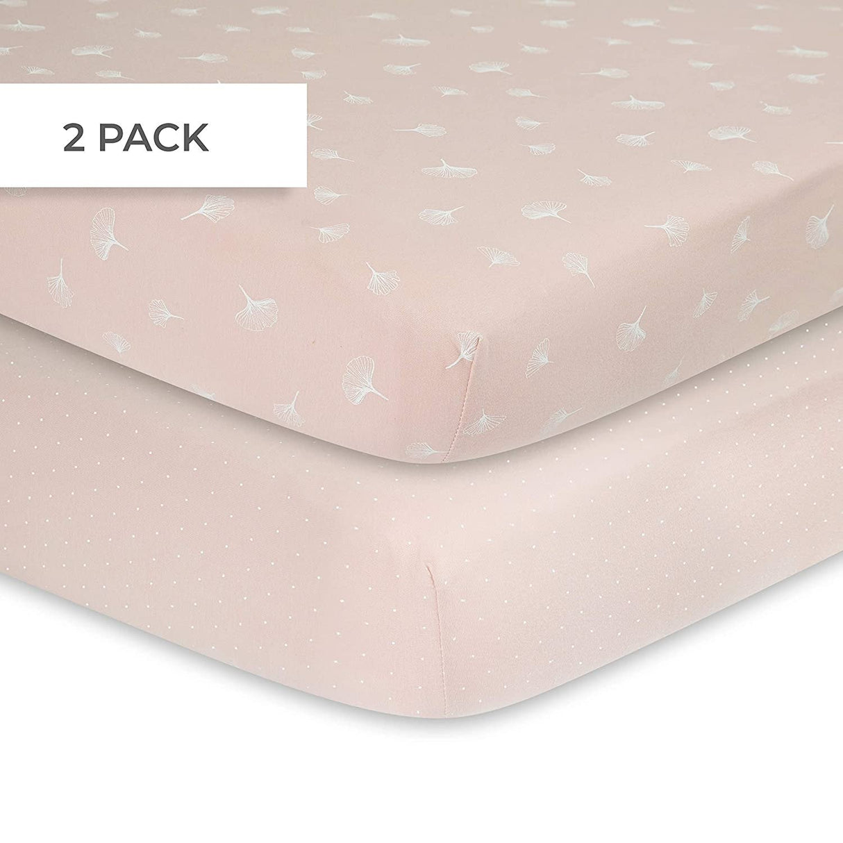 Crib Sheet Set - Gingko & Pin Dot - HoneyBug