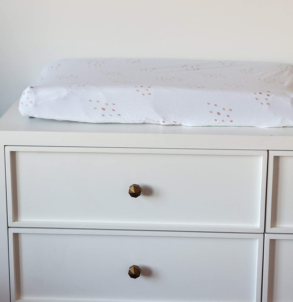 Changing Pad Cover | Cradle Sheet - Dusty Pink Raindrops - HoneyBug