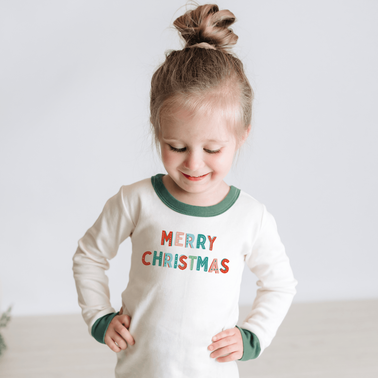 pajamas | merry christmas green - HoneyBug