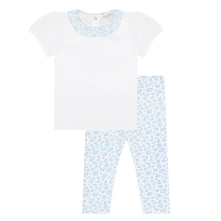 Blue Cheetah Tee-Leggings Set