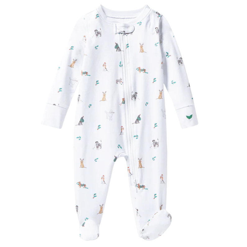 Baby's Pima Romper in Jingle Paws - HoneyBug