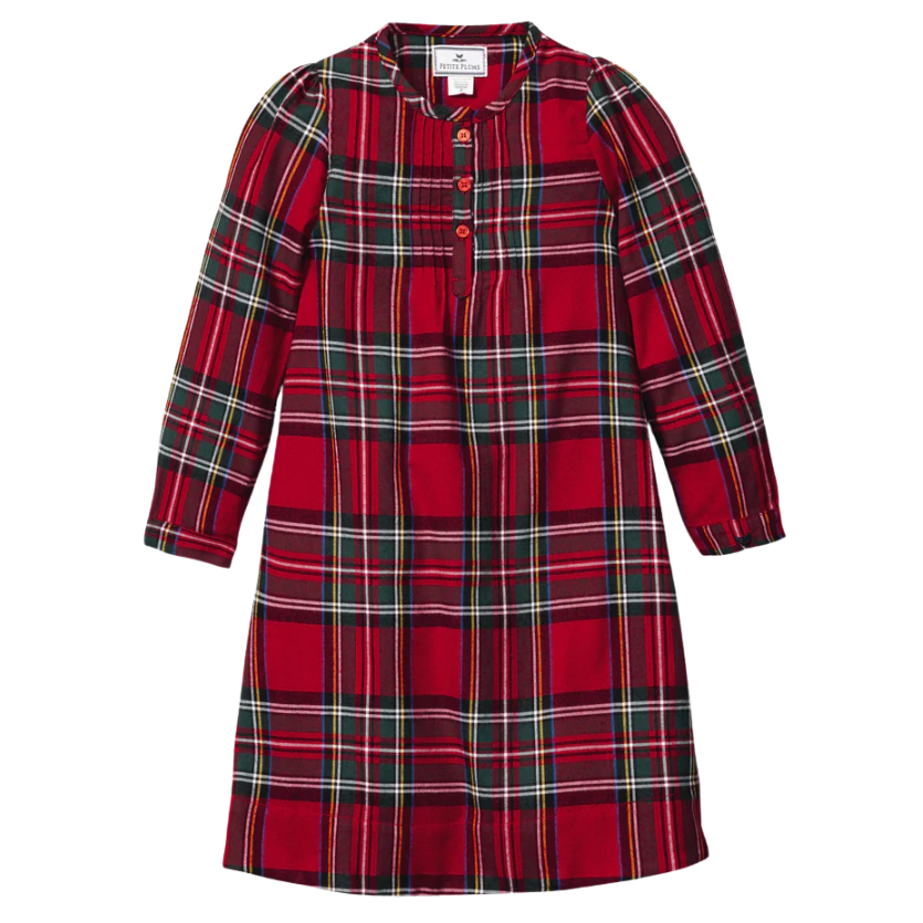 Girl's Brushed Twill Beatrice Nightgown in Imperial Tartan - HoneyBug