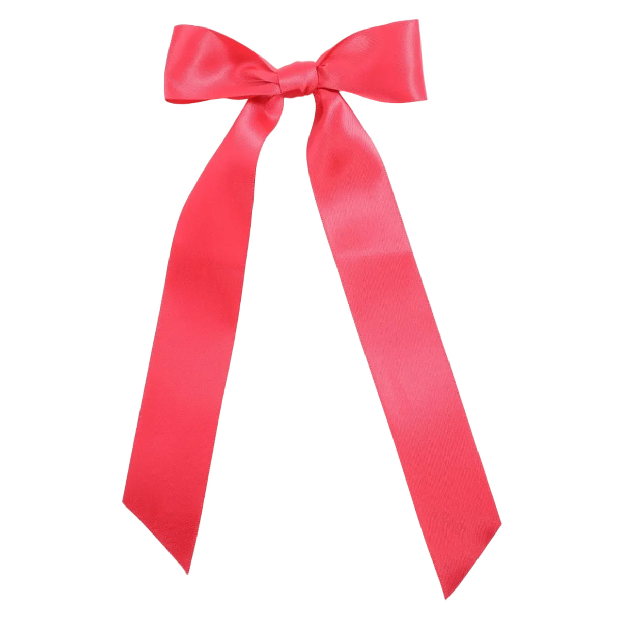Red Long Tail Hair Bow Clip
