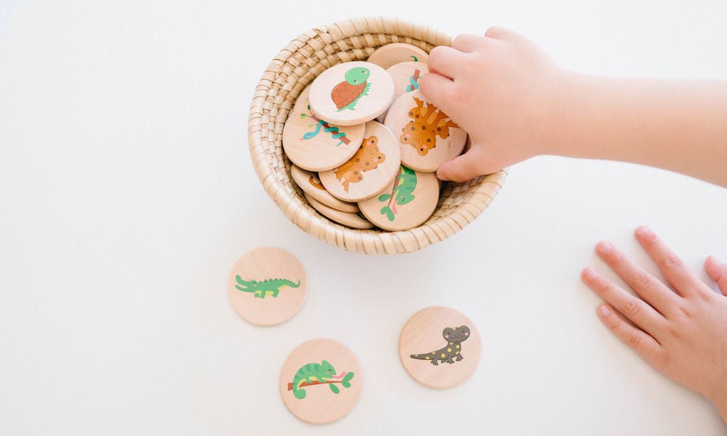 Reptiles Matching Tiles - HoneyBug