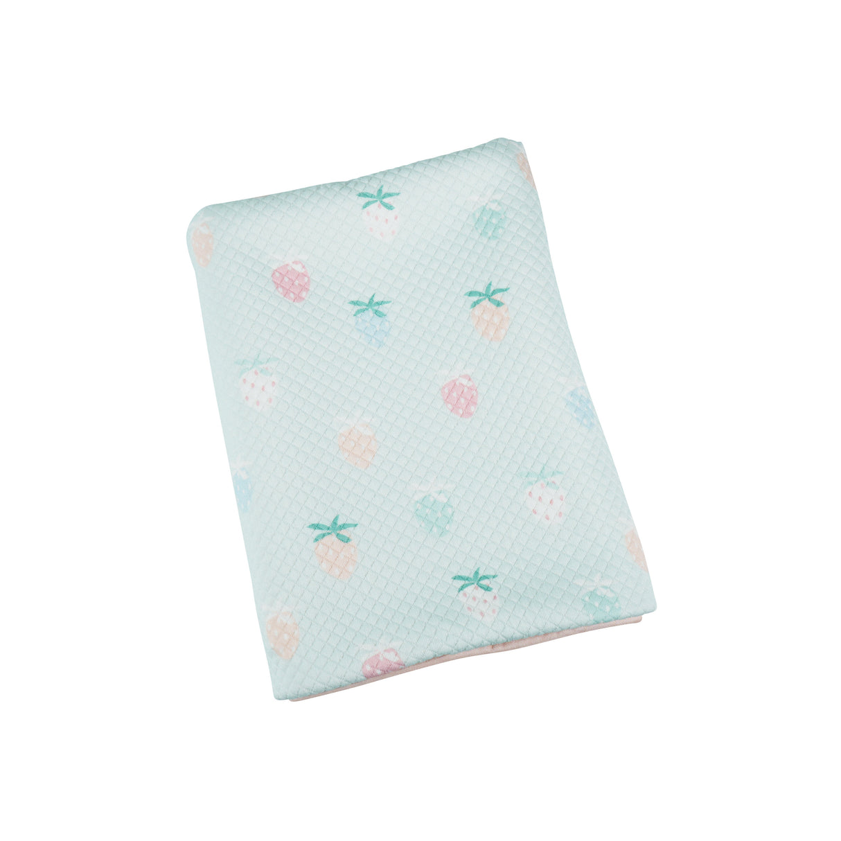 Strawberry Pattern Printed Knit Blanket - HoneyBug