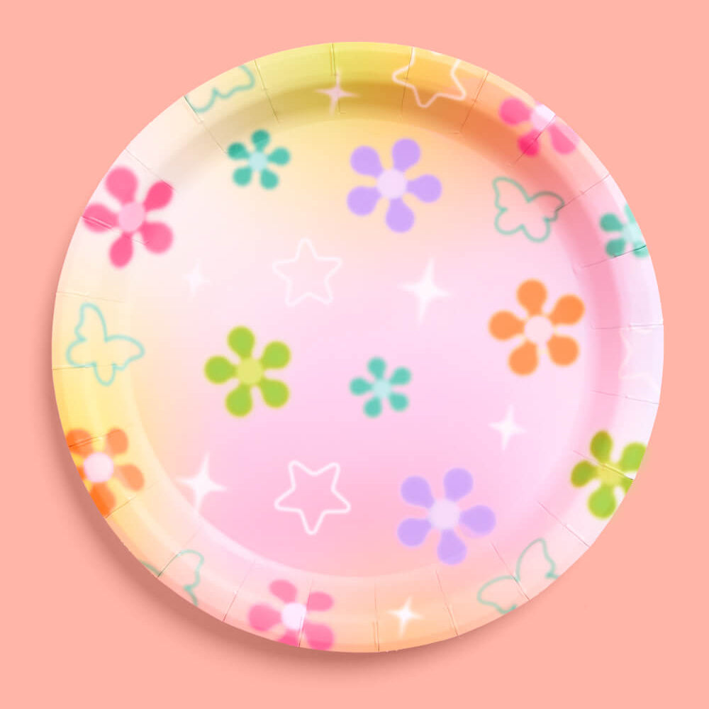 Butterfly Daydream Plates - 24 Paper Plates