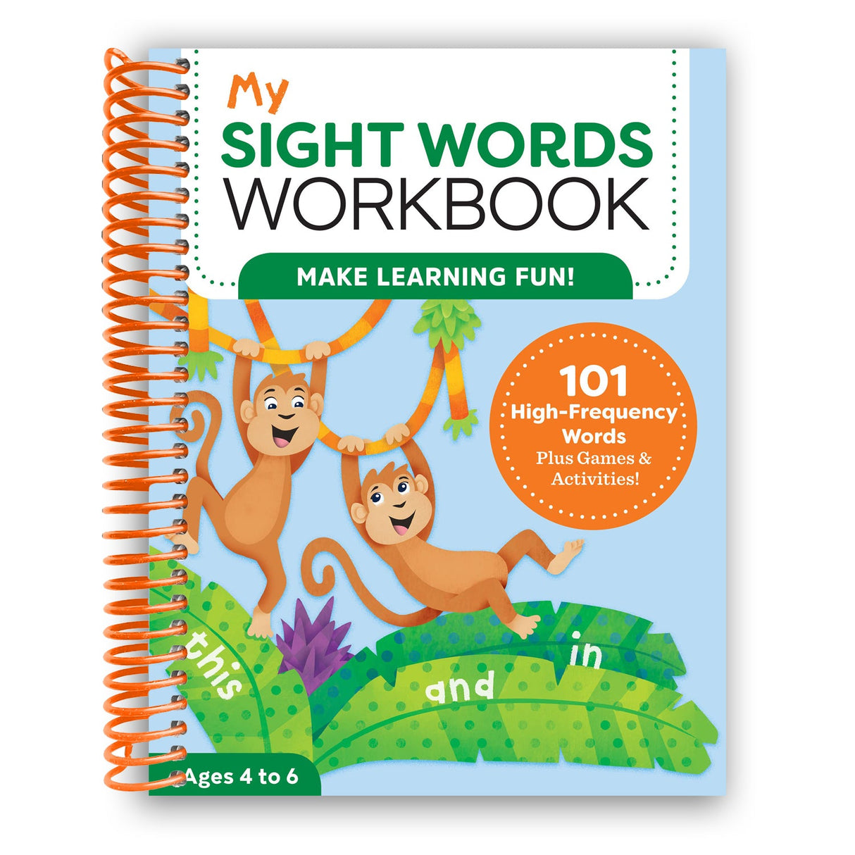 My Sight Words Workbook: 101 High-Frequency Words Plus Games & Activities! (Spiral Bound) - HoneyBug