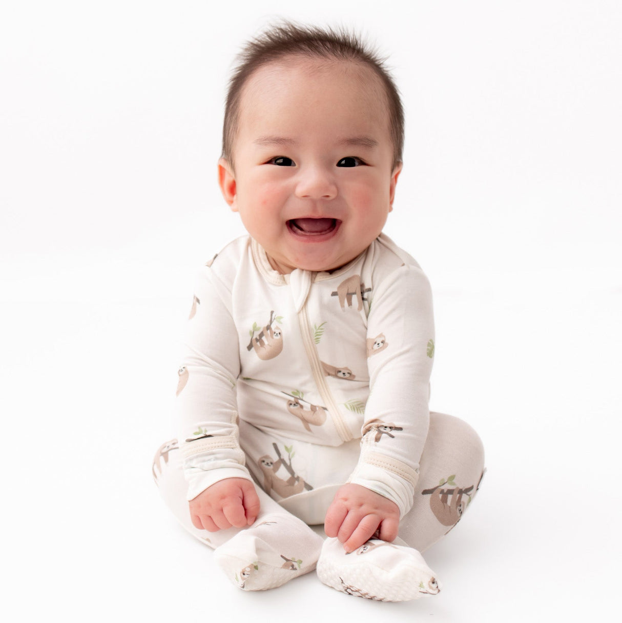 Sloth Zippered Footie - HoneyBug