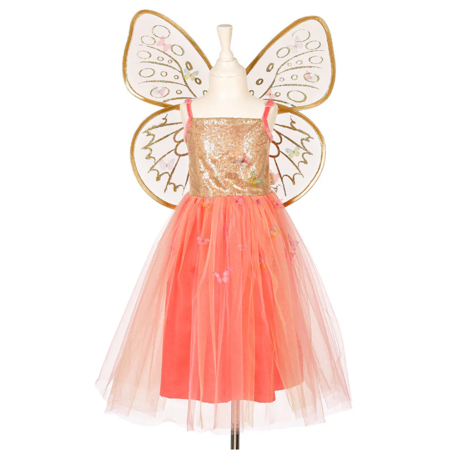 Joanna Fairy Costume–Dress and Wings Set (orange)-Role-Play for Children(3 sizes)