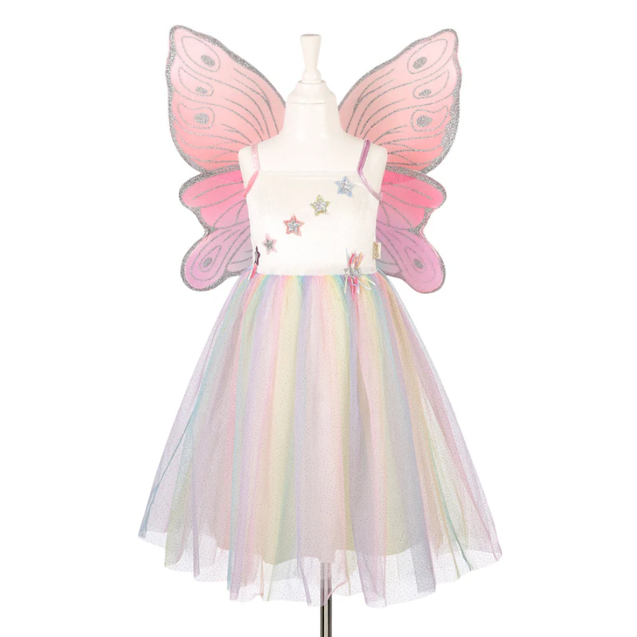 Louanne Fairy Costume – Dress and Wings Set (multicolor) - Role-Play for Children (3 sizes)