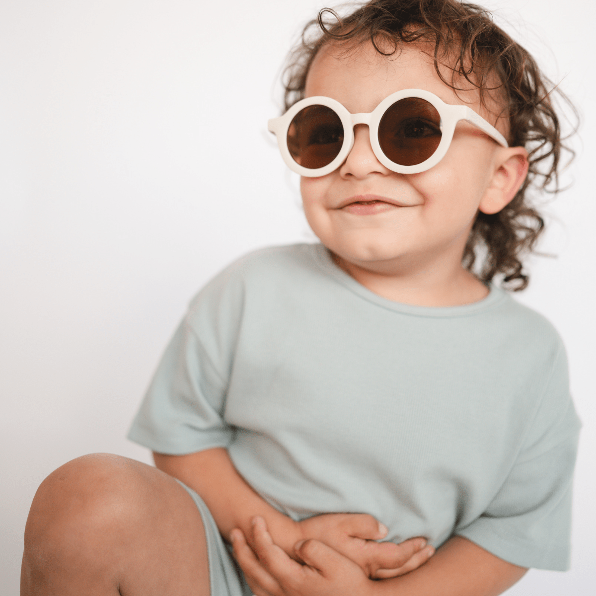 Recycled Plastic Sunglasses - Buttercream - HoneyBug