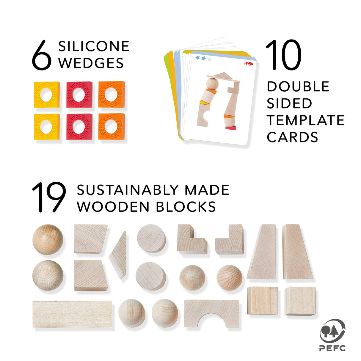 Teetering Towers Wooden Blocks - HoneyBug