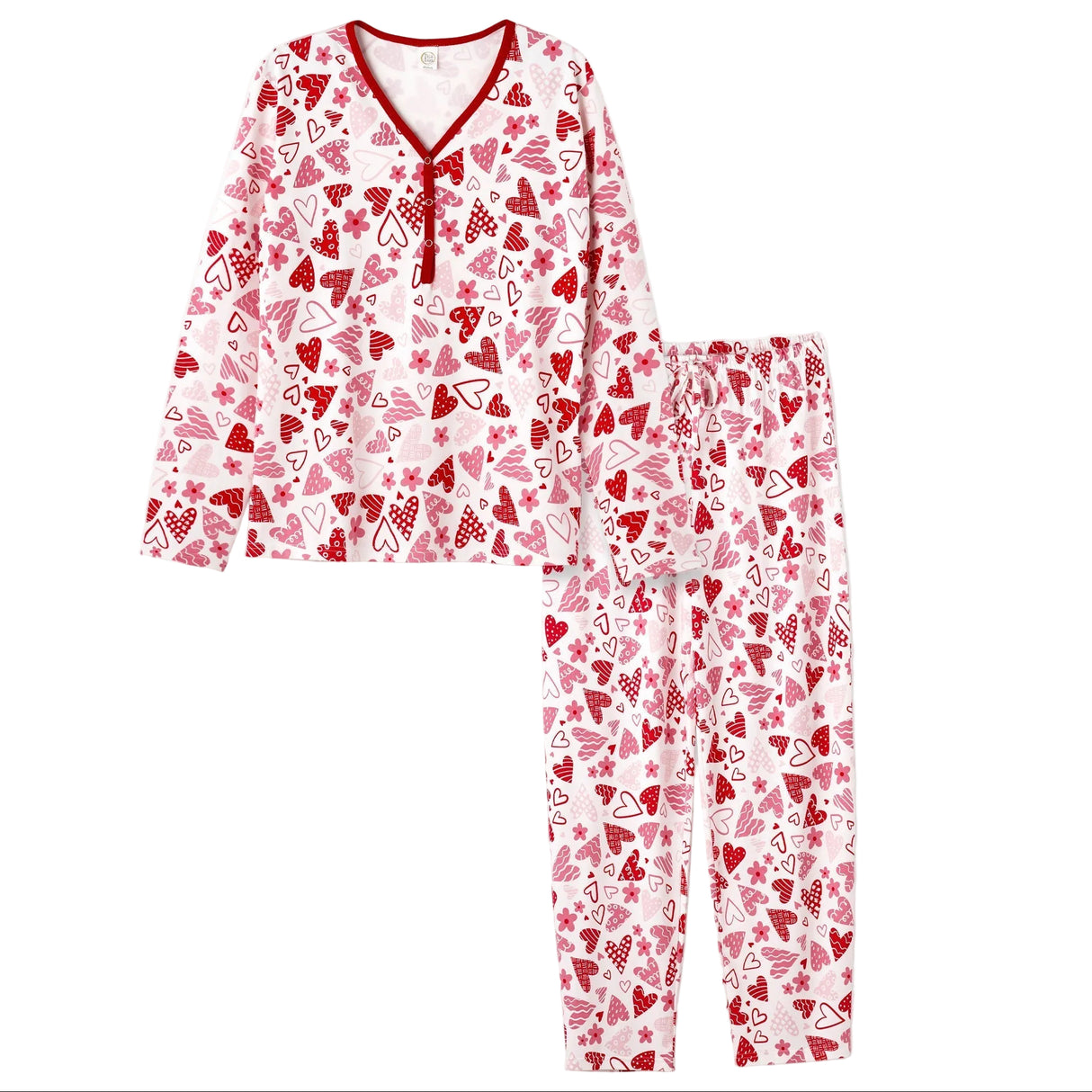 Hearts Women's Bamboo Pajama Set
