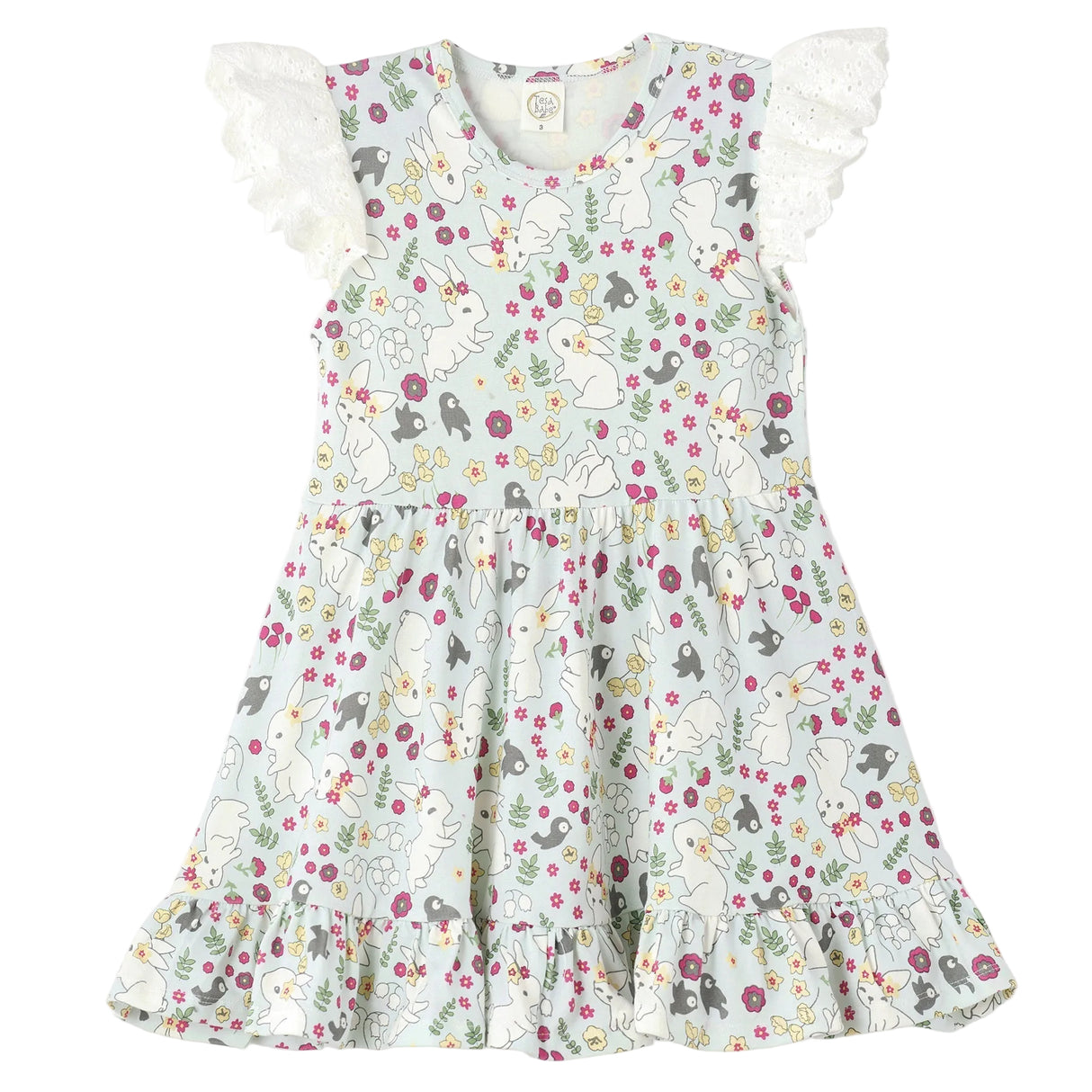 Bunny Garden Dress – Ruffle Hem Bamboo Dress