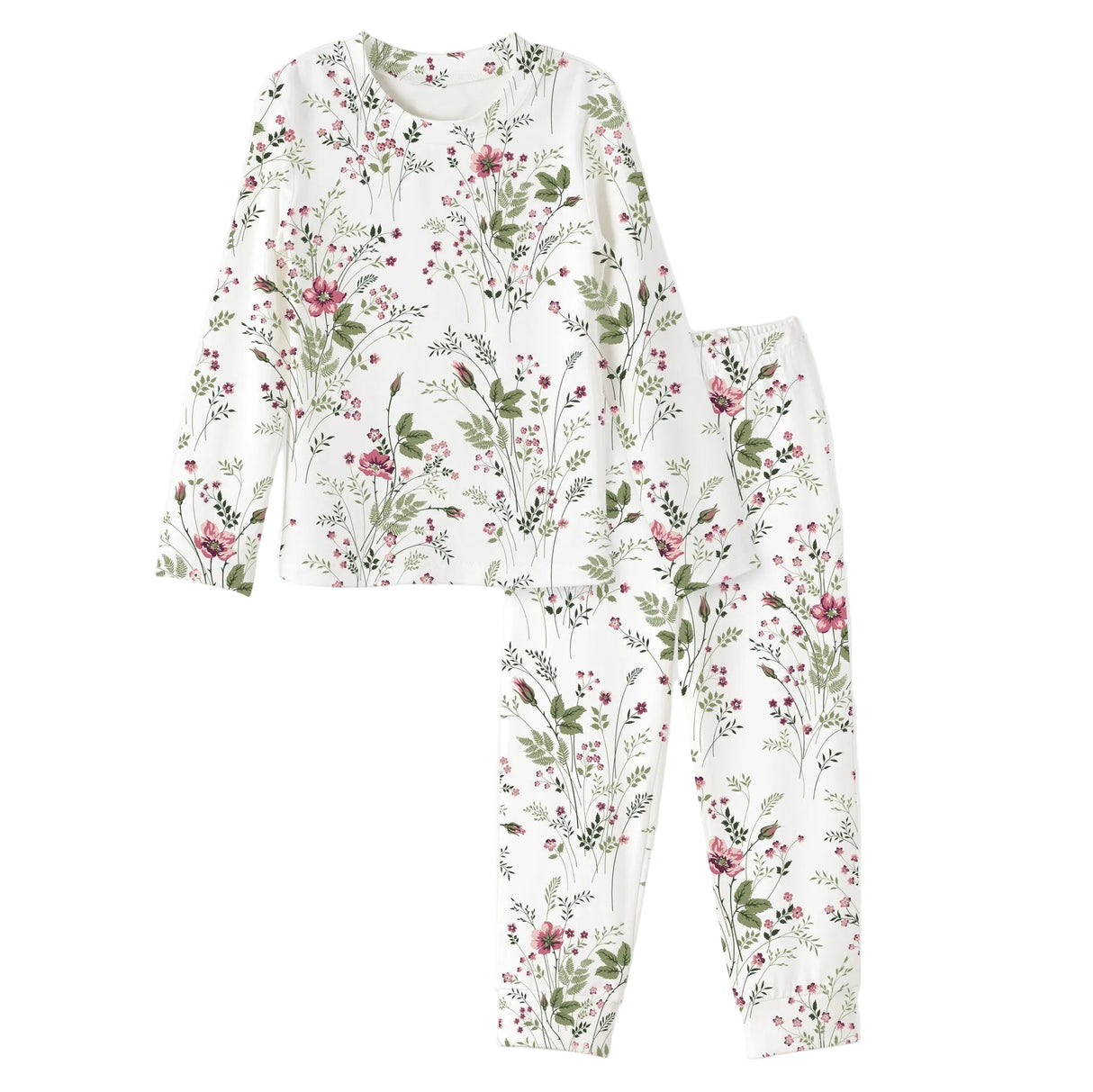 Pretty Petals Girl's Bamboo Pajama Set