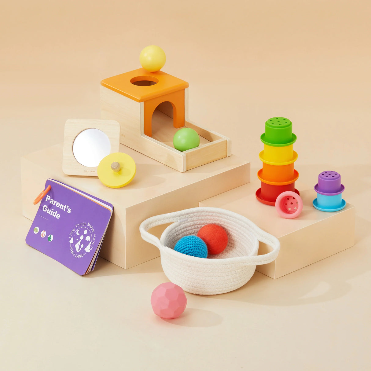 Tiny Land® Montessori Toys Set for Newborns (6-9 month) - HoneyBug