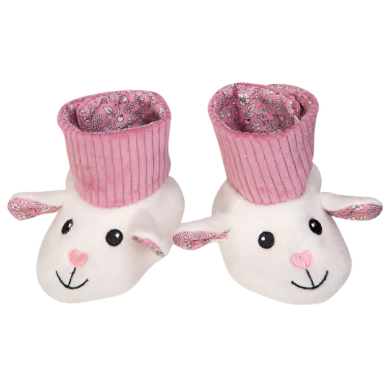 Patterned Booties - Lamby - HoneyBug