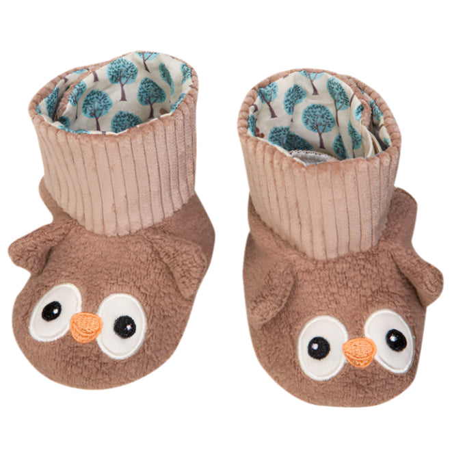Patterned Booties - Owl - HoneyBug