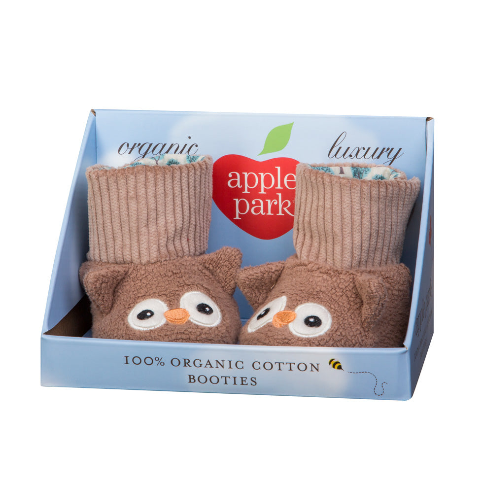 Patterned Booties - Owl - HoneyBug