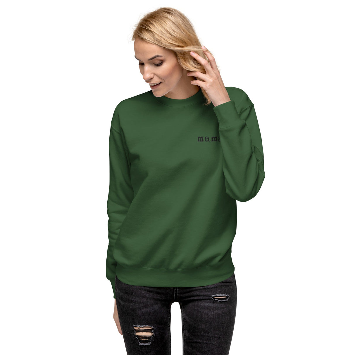 Mama. Embroidered | Premium Adult Sweatshirt - HoneyBug