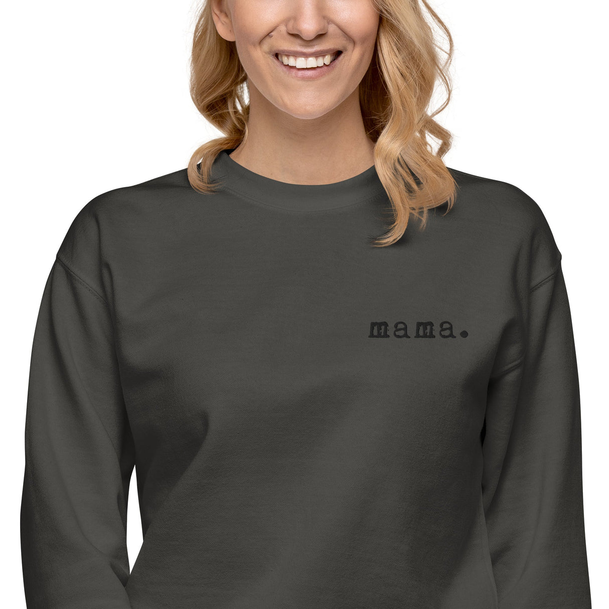 Mama. Embroidered | Premium Adult Sweatshirt - HoneyBug