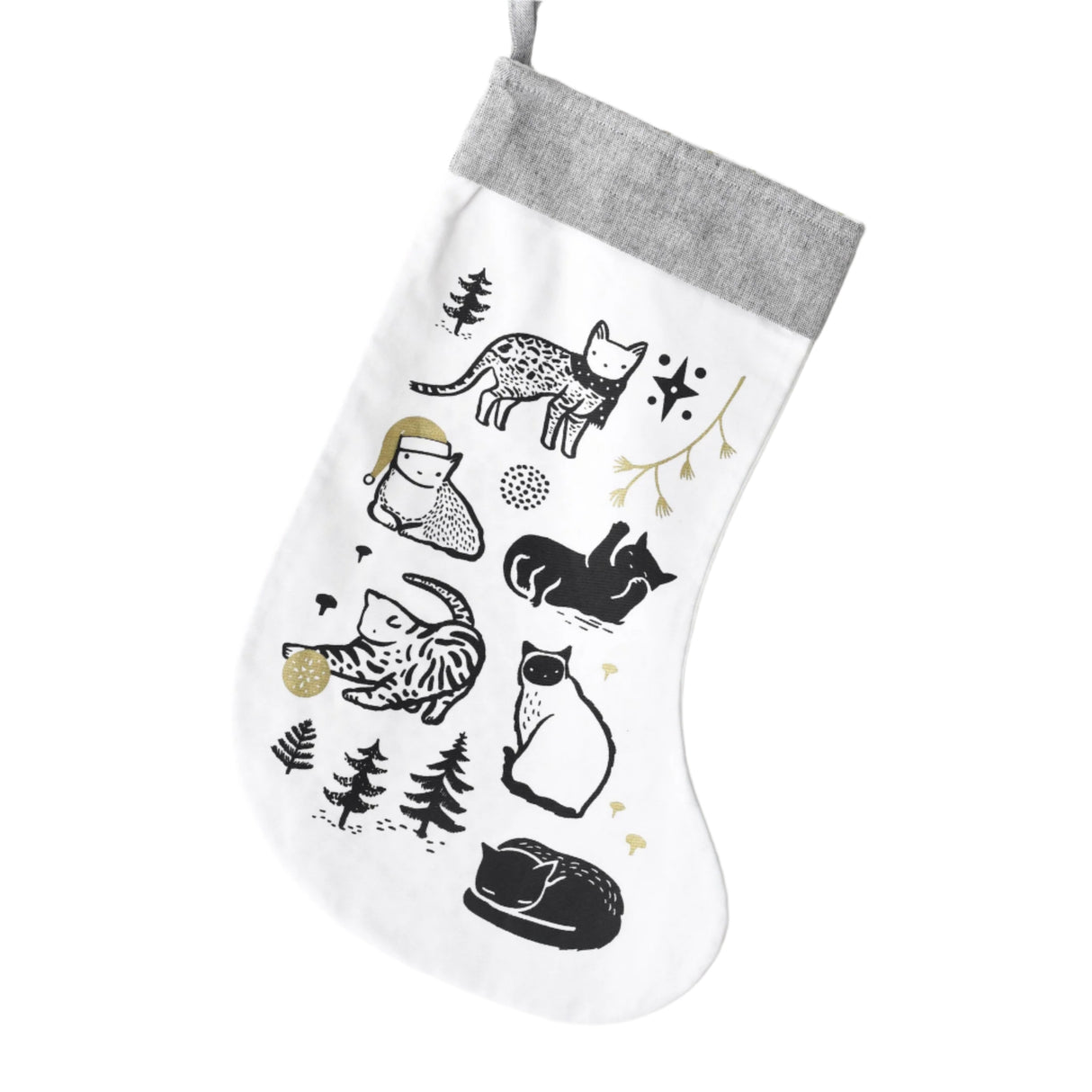 Festive Cats Stocking - HoneyBug