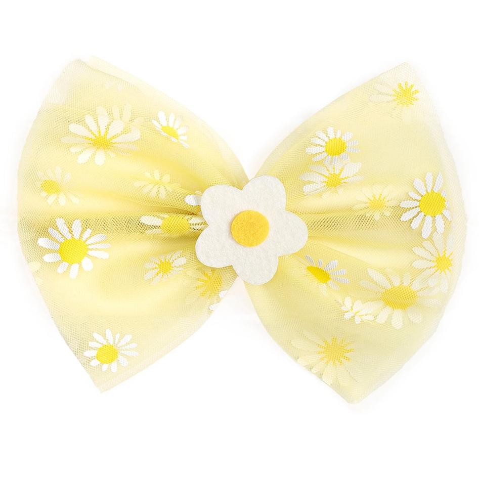 Daisy Bow Clip - Kids Easter and Spring Hair Clip - HoneyBug