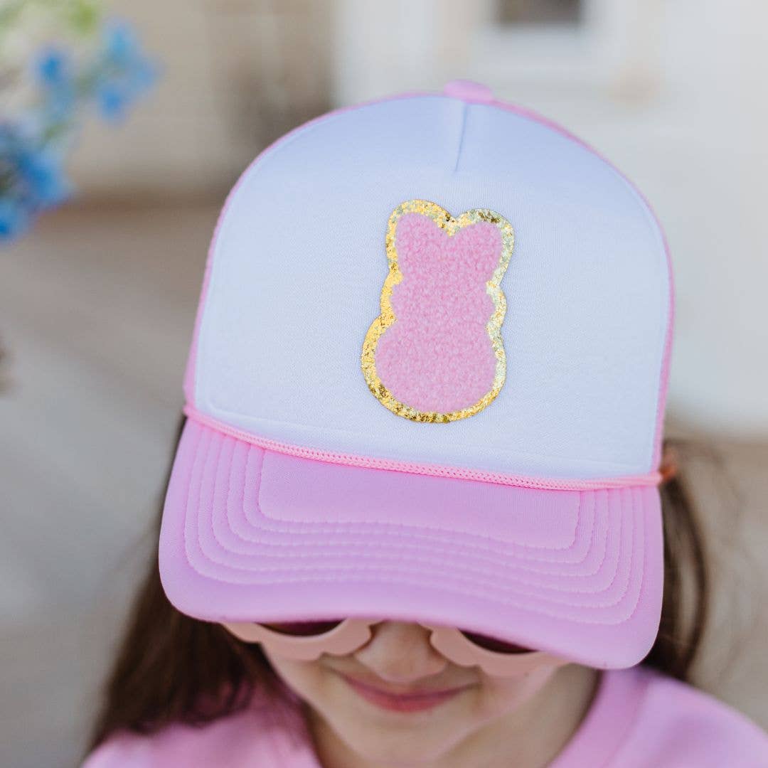 Pink Bunny Patch Hat - HoneyBug