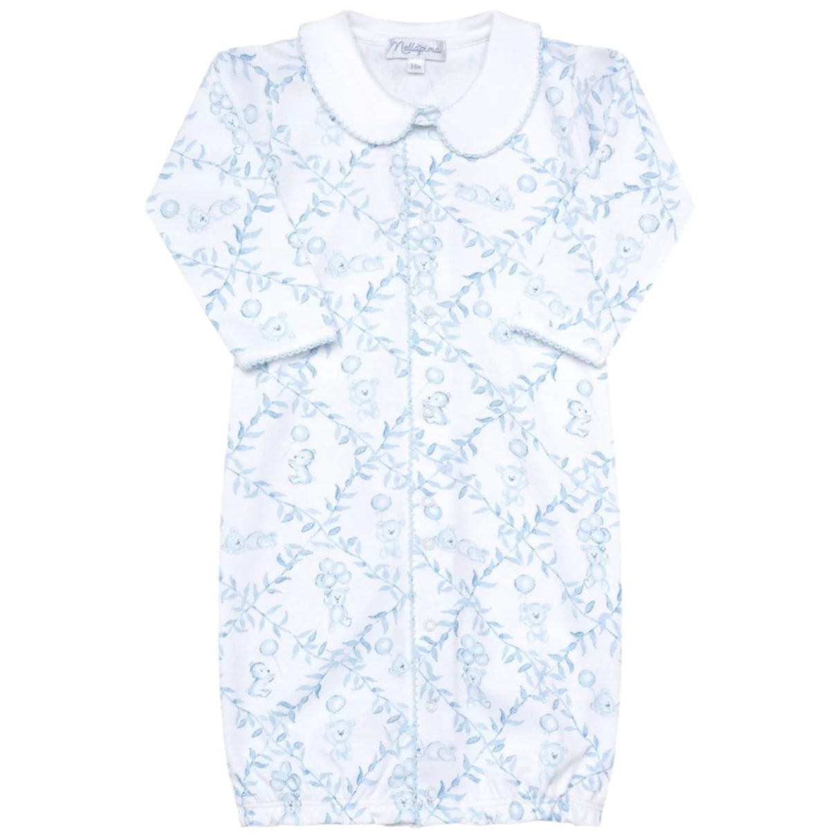 Blue Bears Trellace Baby Converter Gown - HoneyBug