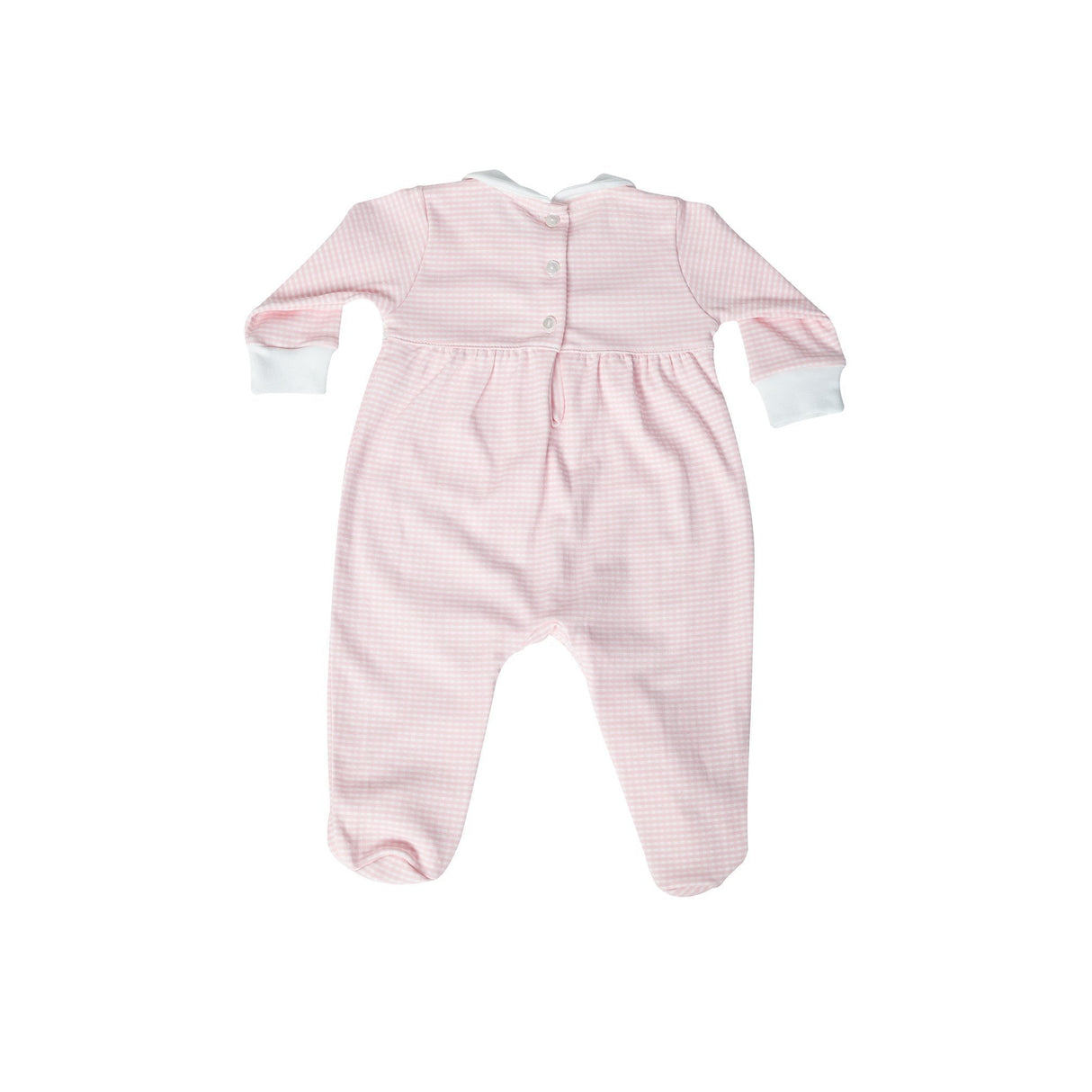 Pink Gingham Smocked Footie - HoneyBug