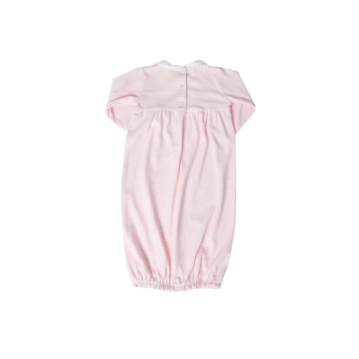 Pink Gingham Baby Gown - HoneyBug