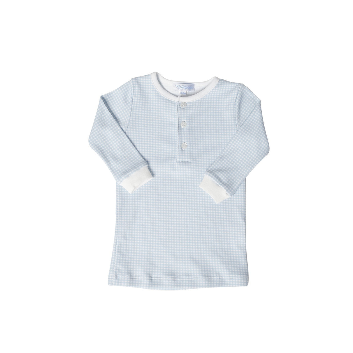 Blue Gingham Baby Pajamas - HoneyBug