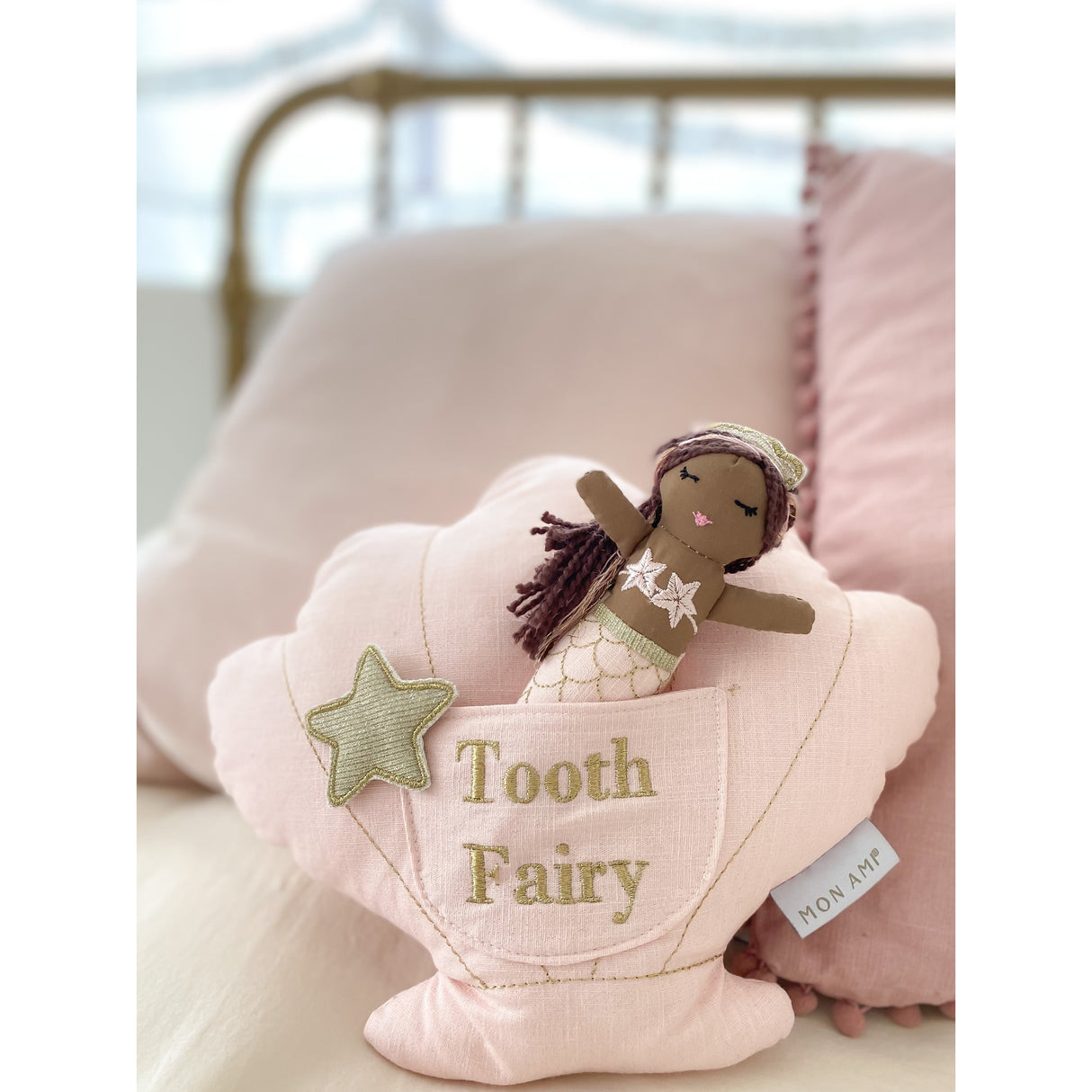 'Macie' Mermaid Tooth Fairy Pillow & Doll Set - HoneyBug