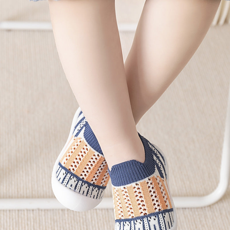 Baby First Walkers - Green Strips - HoneyBug