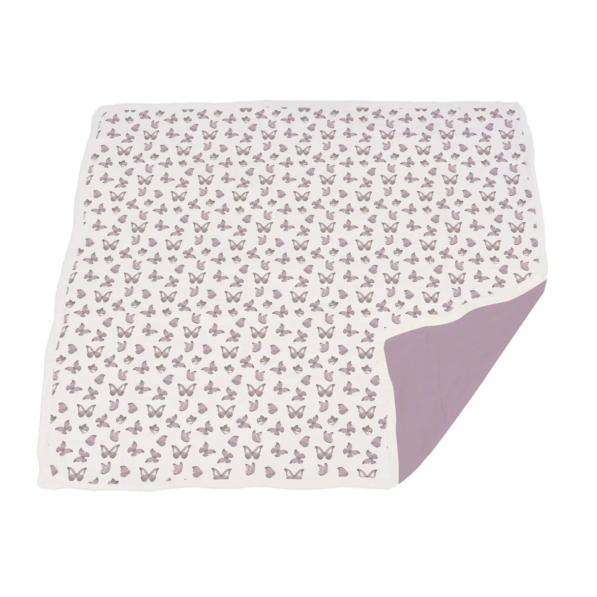 Winsome Butterflies and Orchid Lavender Cotton Newcastle Blanket - HoneyBug