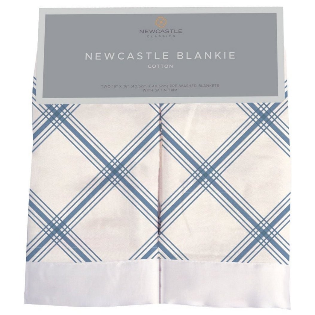 Blue Buffalo Check Plaid Newcastle Blankie - HoneyBug