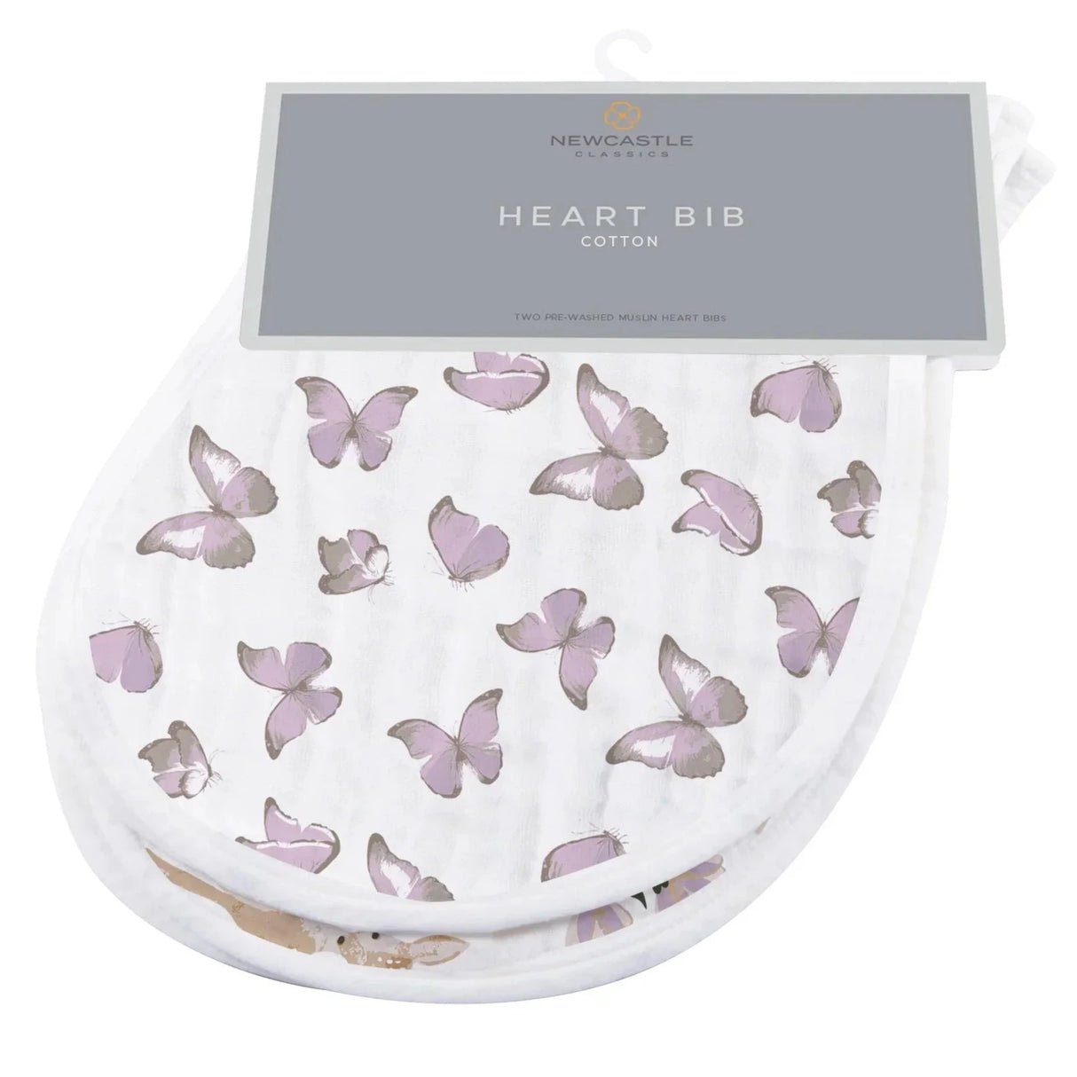 Mountain Meadow Cotton Heart Bibs - HoneyBug