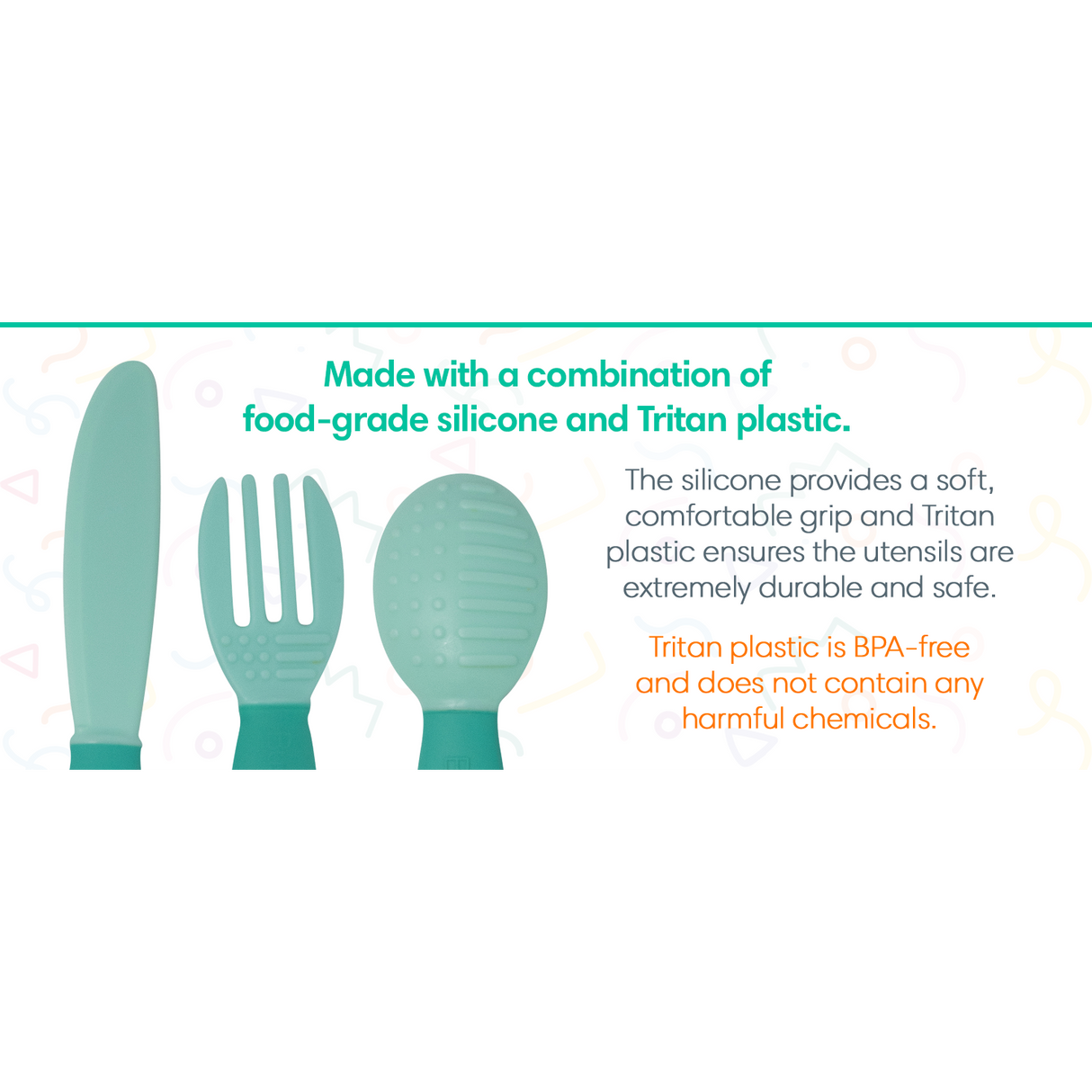 Busy Baby Bungee Bib & Utensil Set - HoneyBug