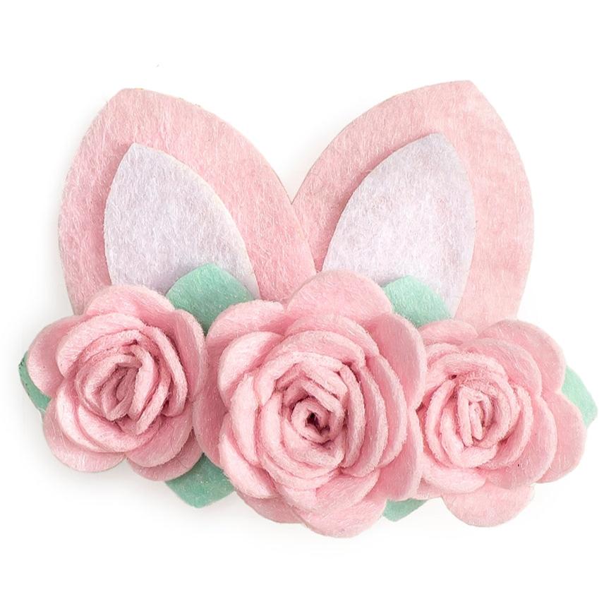 Bunny Ears Hair Clip - Kids Easter Hair Clip - HoneyBug