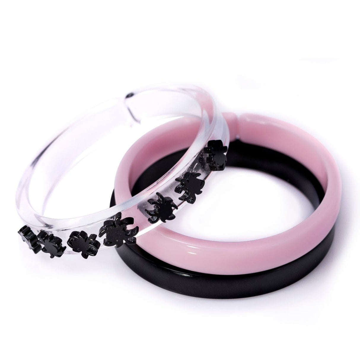 Black Spider Bracelets (Set of 3) - HoneyBug