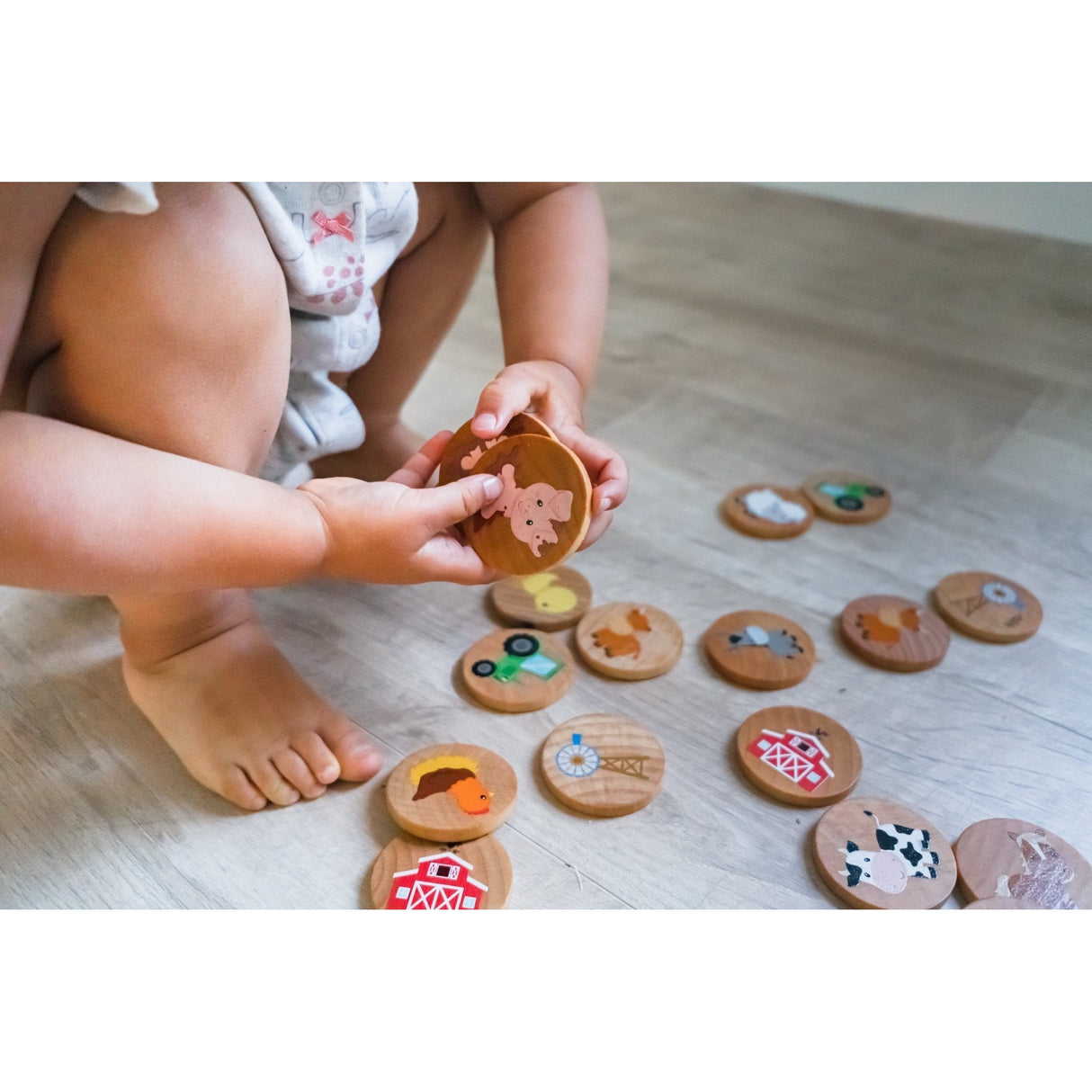 On The Farm Matching Tiles - HoneyBug