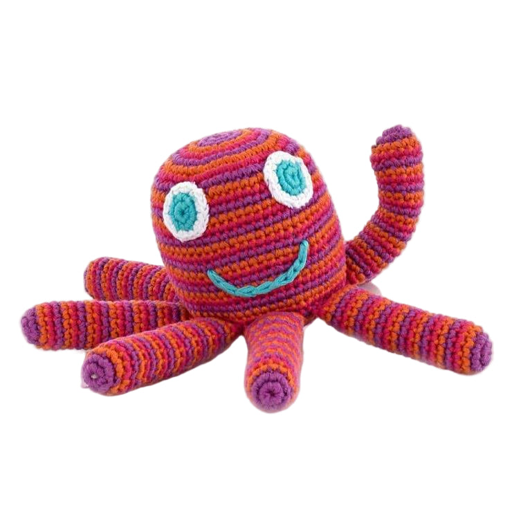 Pink Octopus Rattle - HoneyBug