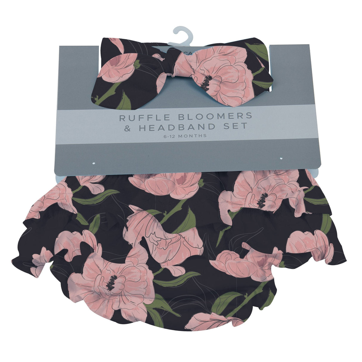 Peonies Ruffle Bloomers and Headband Set - HoneyBug