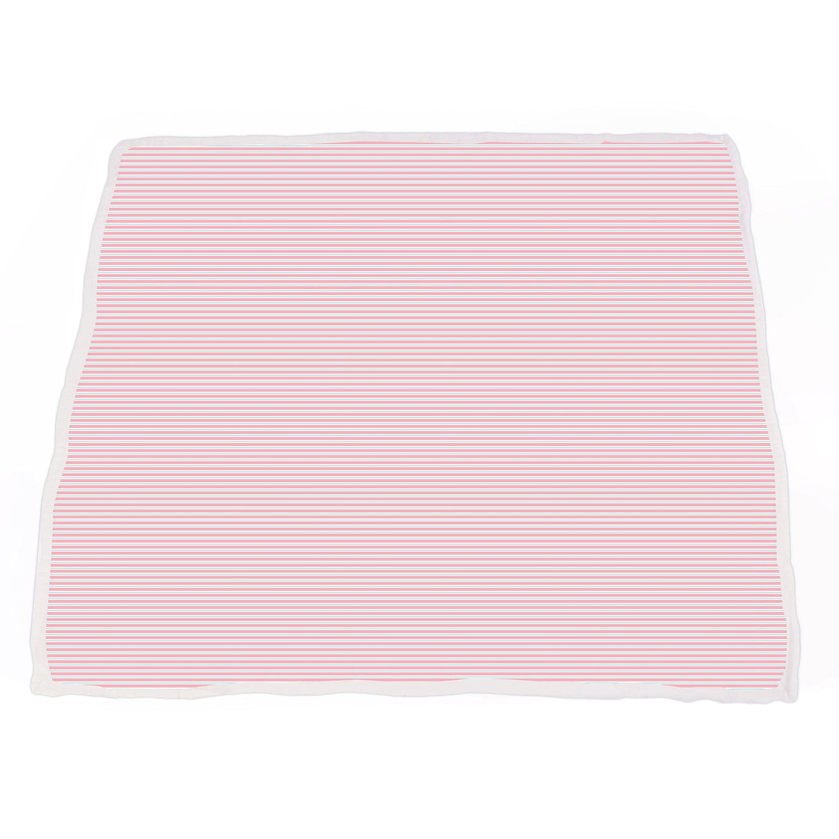 Playful Kitty and Candy Stripe Bamboo Muslin Newcastle Blanket - HoneyBug