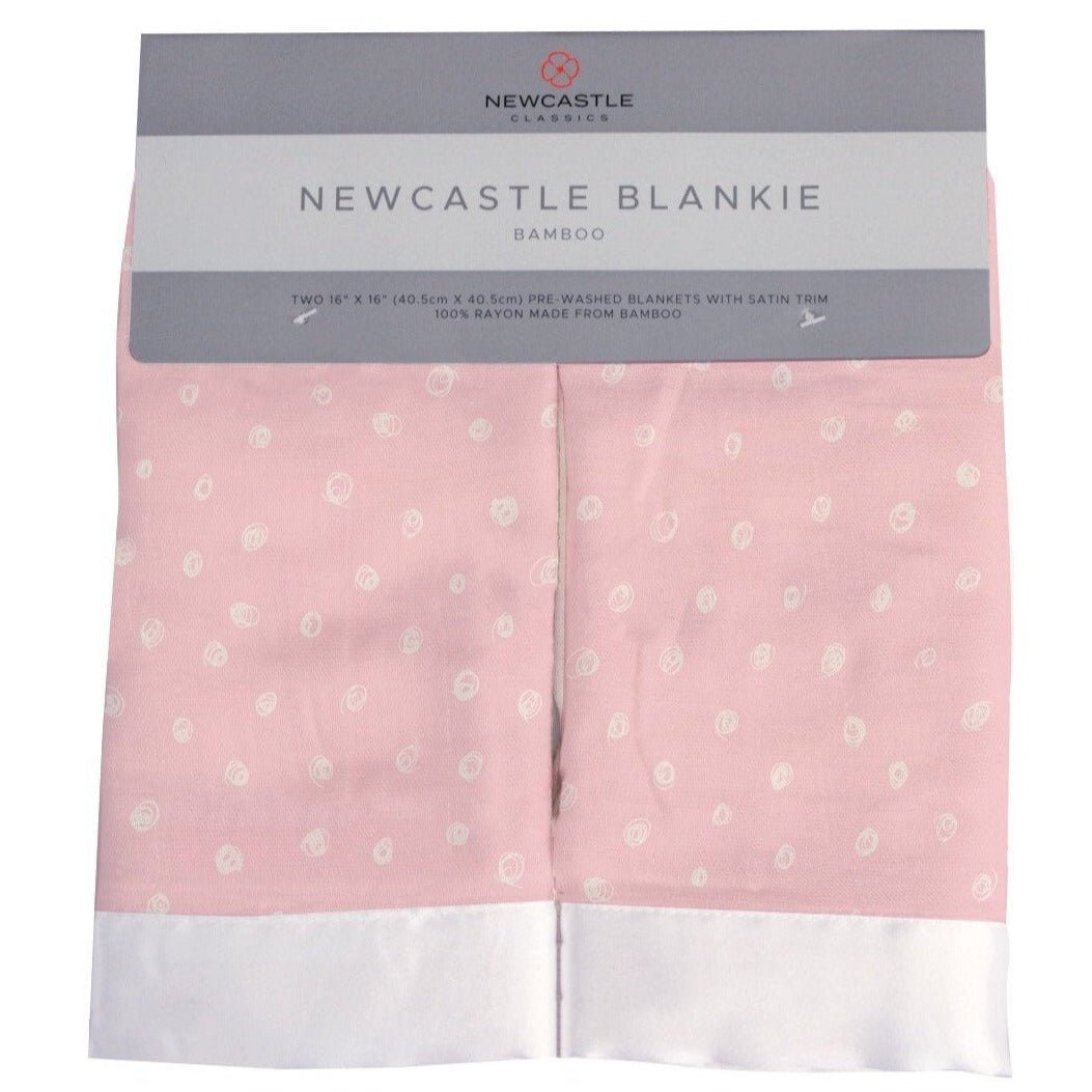 Pink Pearl Polka Dot Newcastle Blankie - HoneyBug